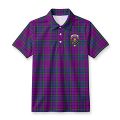 Wardlaw Modern Tartan Crest Birdseye Mesh Polo Shirt