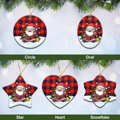 Abernathy Tartan Christmas Ceramic Ornament - Scottish Santa Style