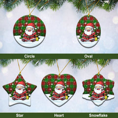 Baxter Modern Tartan Christmas Ceramic Ornament - Scottish Santa Style