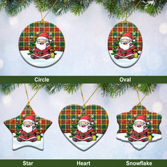 Buchanan Old Sett Tartan Christmas Ceramic Ornament - Scottish Santa Style