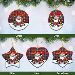 Chisholm Ancient Tartan Christmas Ceramic Ornament - Scottish Santa Style