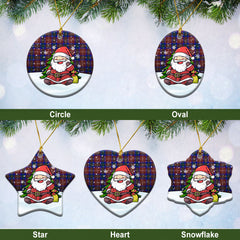 Chisholm Hunting Modern Tartan Christmas Ceramic Ornament - Scottish Santa Style