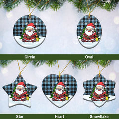 Clark Ancient Tartan Christmas Ceramic Ornament - Scottish Santa Style