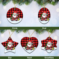 Cunningham Modern Tartan Christmas Ceramic Ornament - Scottish Santa Style