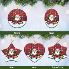 MacFarlane Modern Tartan Christmas Ceramic Ornament - Scottish Santa Style