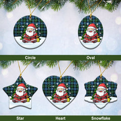 MacKay Ancient Tartan Christmas Ceramic Ornament - Scottish Santa Style