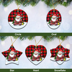 MacNaughton Modern Tartan Christmas Ceramic Ornament - Scottish Santa Style