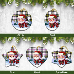 McPherson Dress Modern Tartan Christmas Ceramic Ornament - Santa Claus In Kilt Style