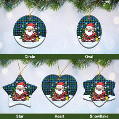 Smith Ancient Tartan Christmas Ceramic Ornament - Scottish Santa Style