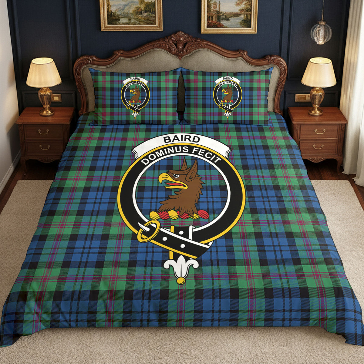 Baird Ancient Tartan Crest Bedding Set