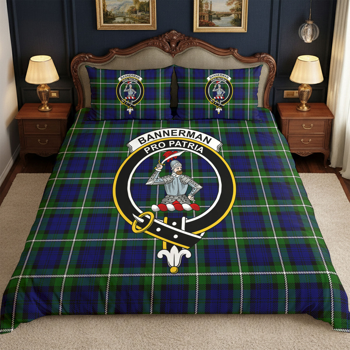 Bannerman Tartan Crest Bedding Set