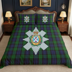 Black Watch Tartan Crest Bedding Set