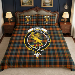 Broun Ancient Tartan Crest Bedding Set