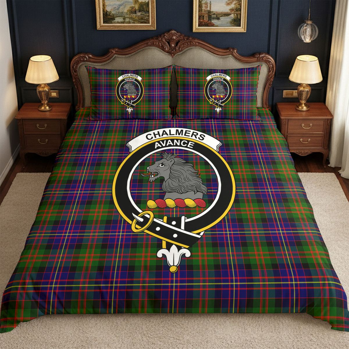 Chalmers Tartan Crest Bedding Set