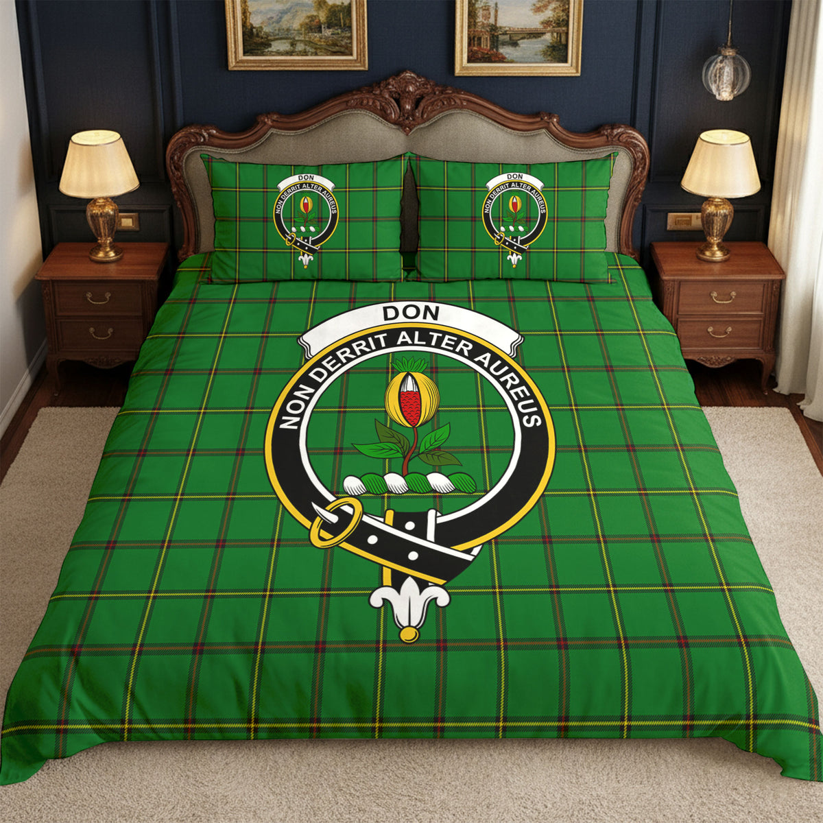 Don Tartan Crest Bedding Set