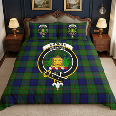 Dundas Modern Tartan Crest Bedding Set