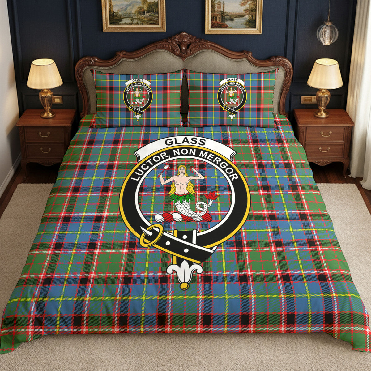 Glass Tartan Crest Bedding Set