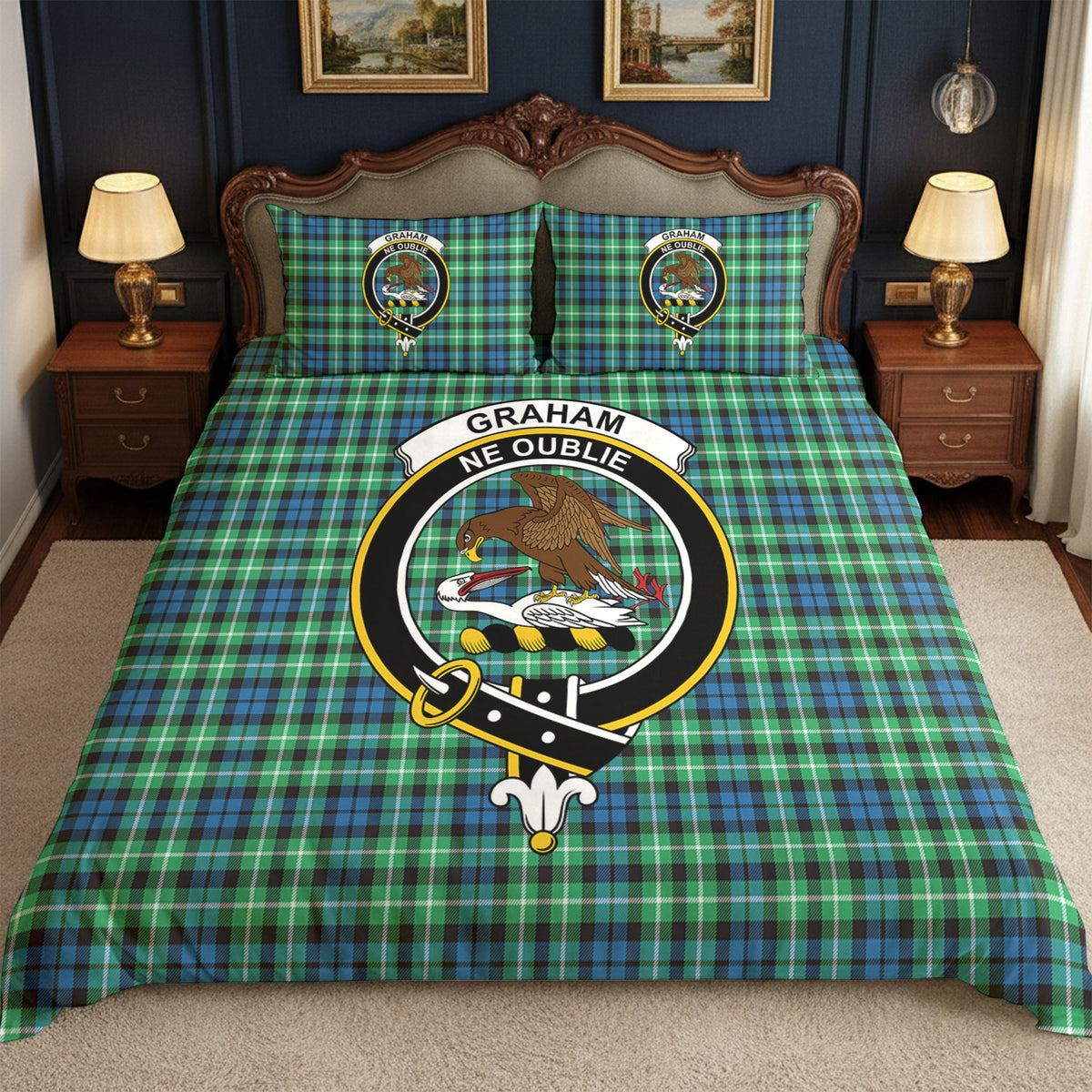 Graham of Montrose Ancient Tartan Crest Bedding Set