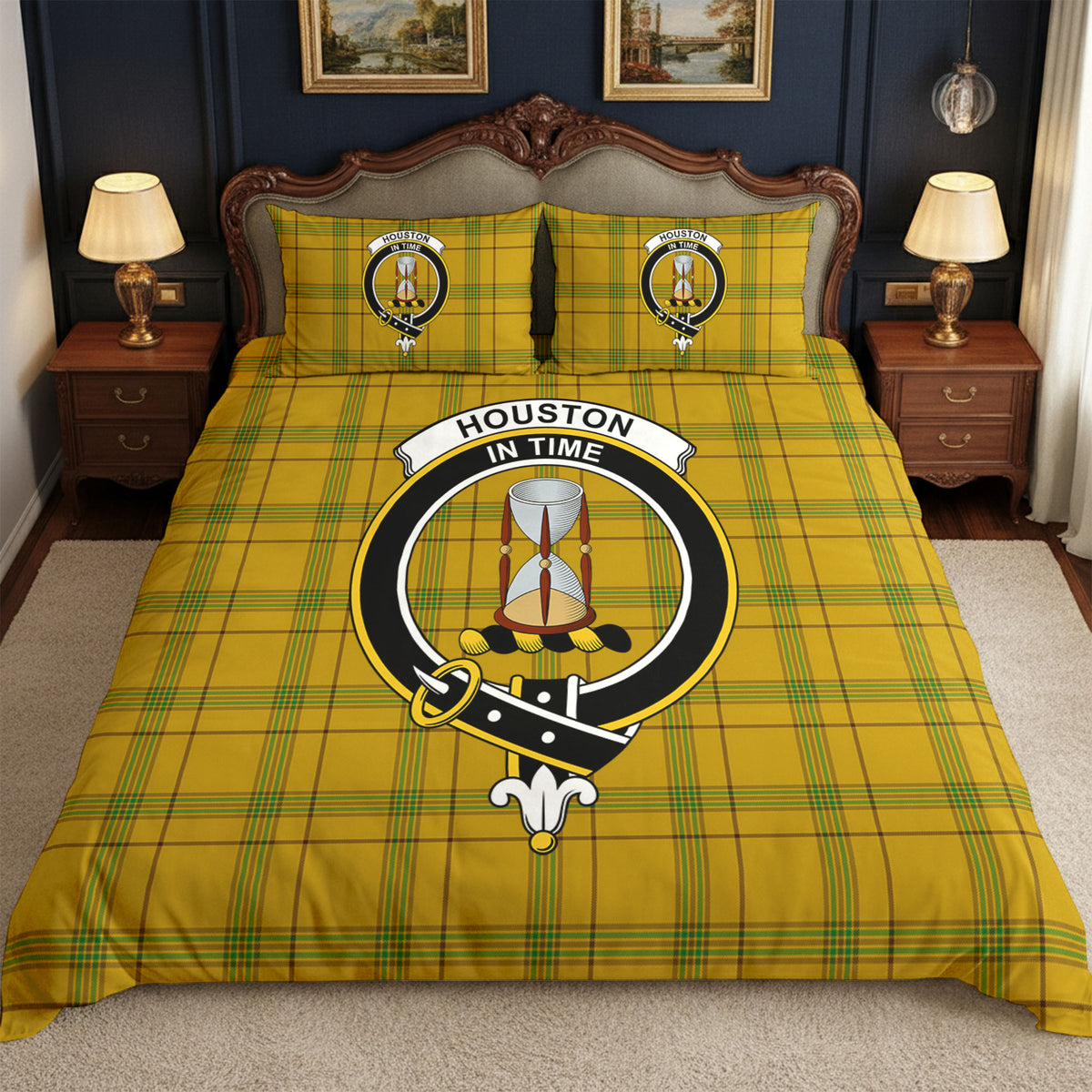 Houston Tartan Crest Bedding Set