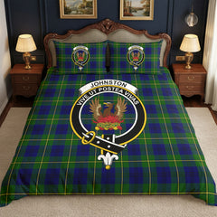 Johnston of Caskieben Tartan Crest Bedding Set