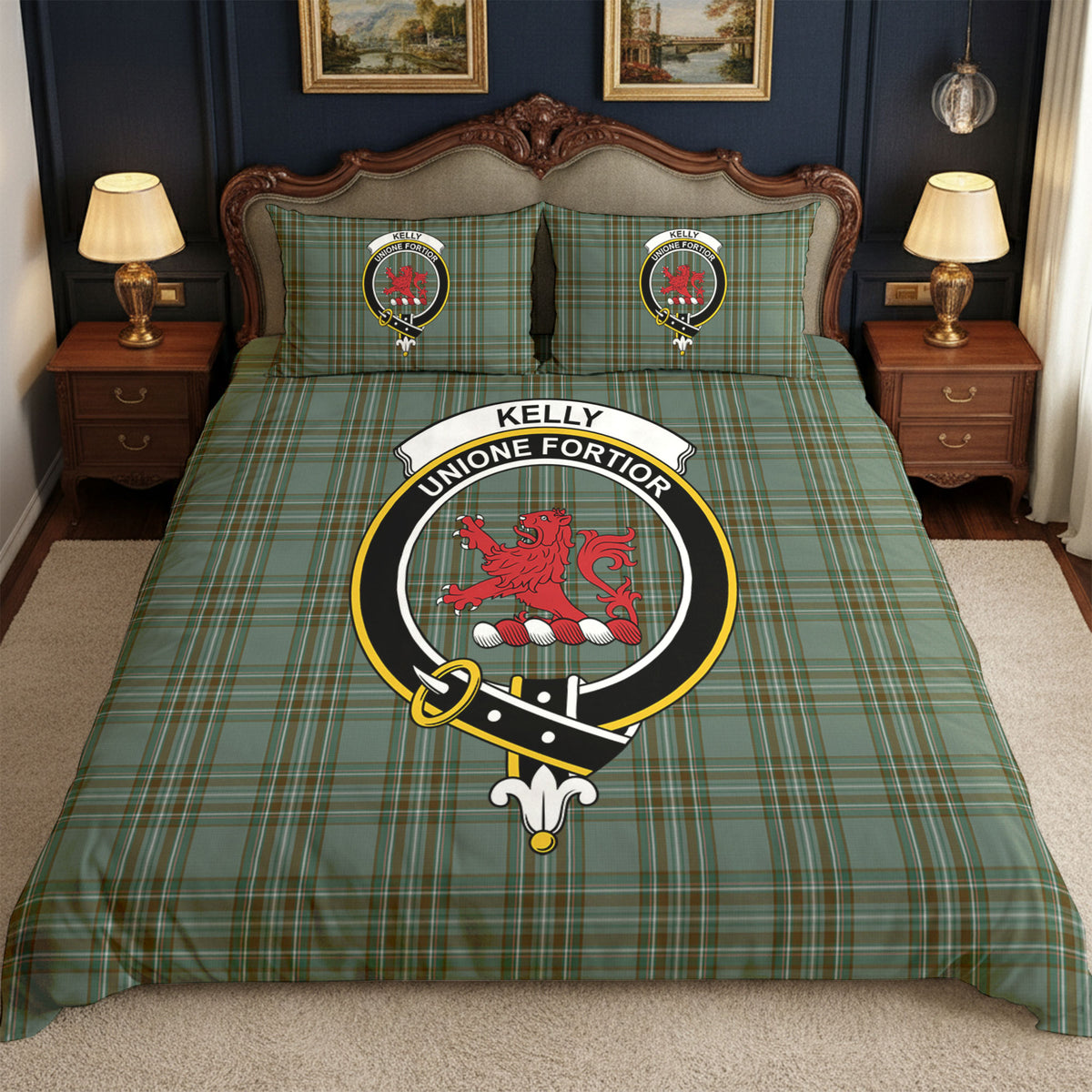 Kelly Dress Tartan Crest Bedding Set