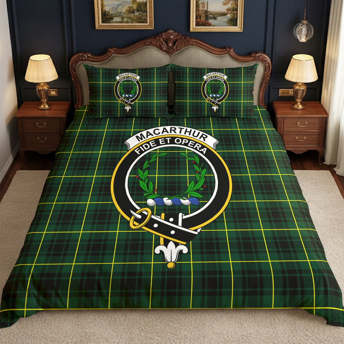 MacArthur Modern Tartan Crest Bedding Set