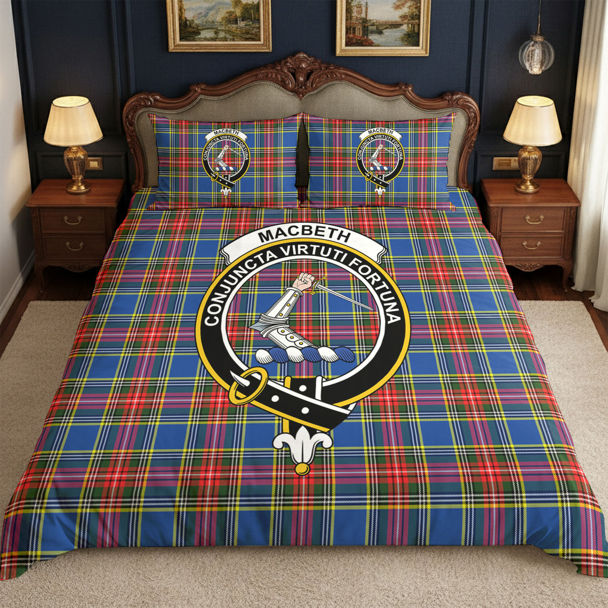 MacBeth Modern Tartan Crest Bedding Set