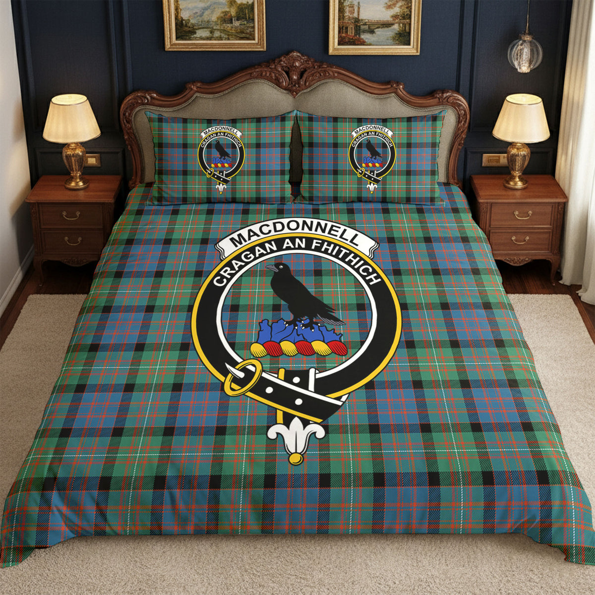 MacDonnell of Glengarry Ancient Tartan Crest Bedding Set