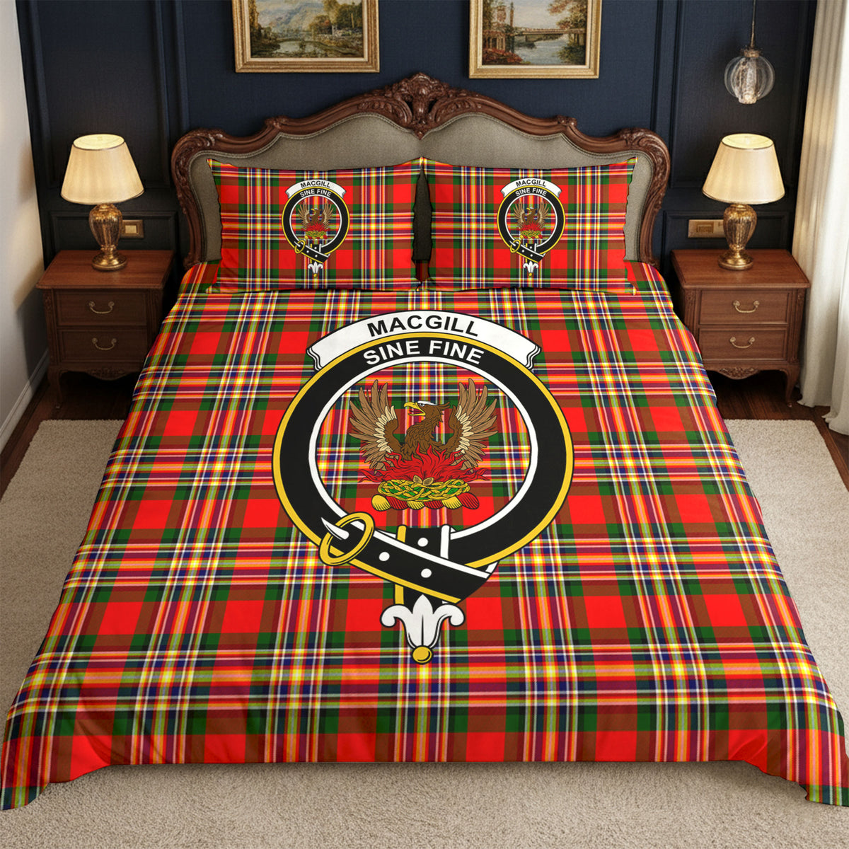 MacGill Modern Tartan Crest Bedding Set