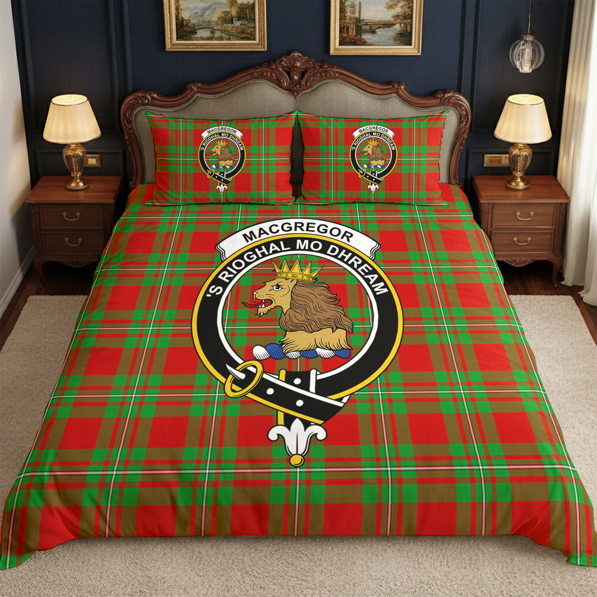 MacGregor Modern Tartan Crest Bedding Set