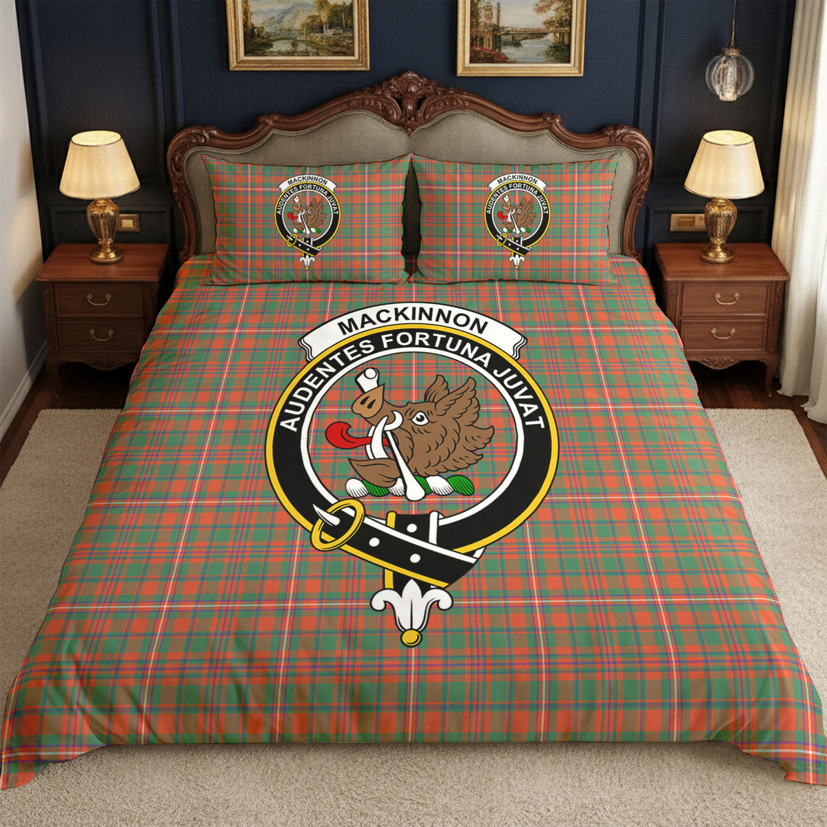 MacKinnon Ancient Tartan Crest Bedding Set