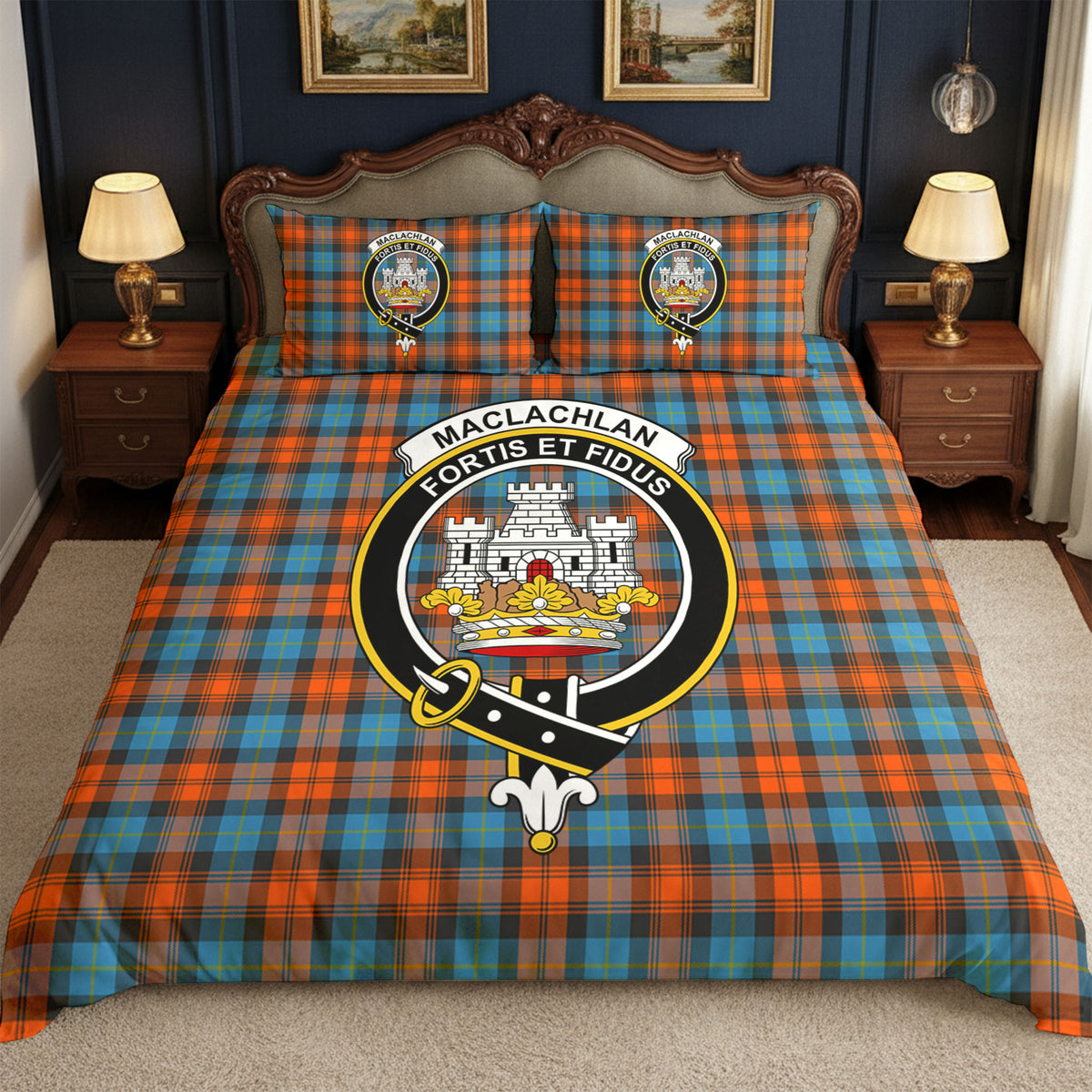 MacLachlan Ancient Tartan Crest Bedding Set