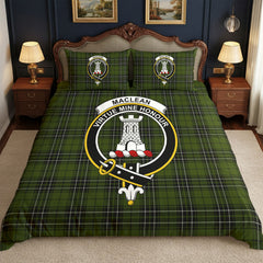 MacLean Hunting Tartan Crest Bedding Set