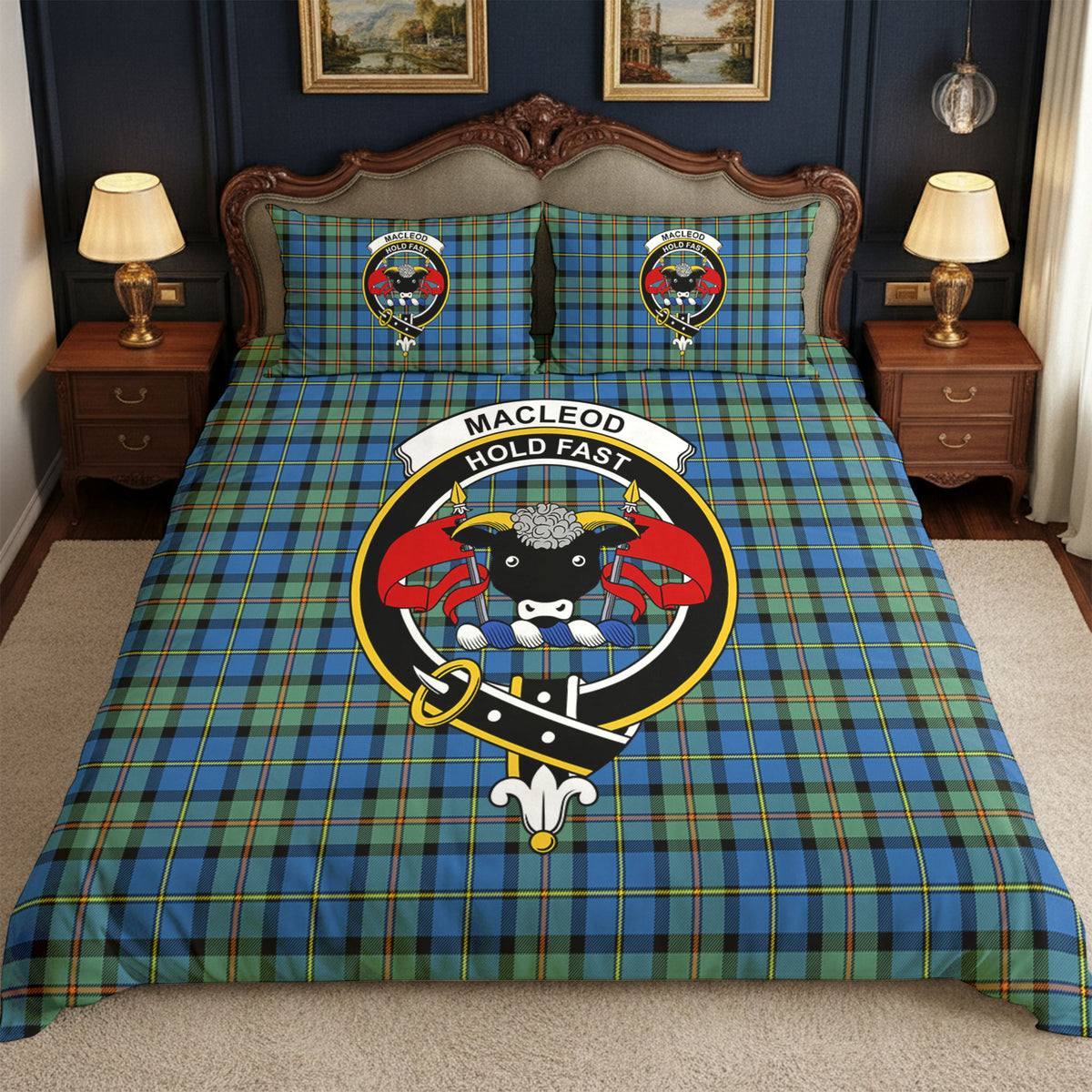 MacLeod of Harris Ancient Tartan Crest Bedding Set