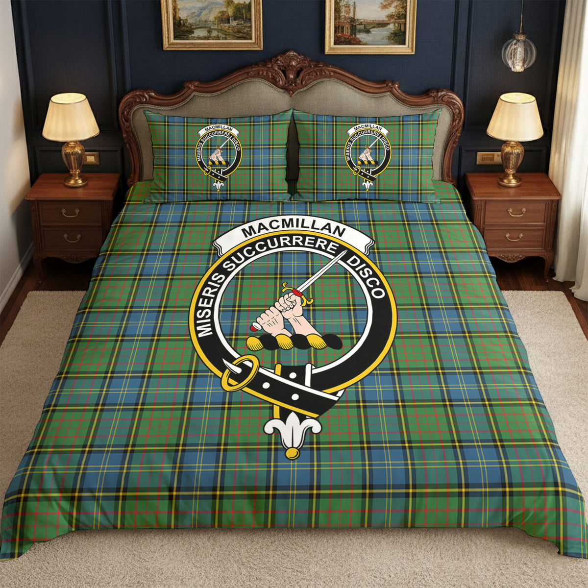 MacMillan Hunting Ancient Tartan Crest Bedding Set