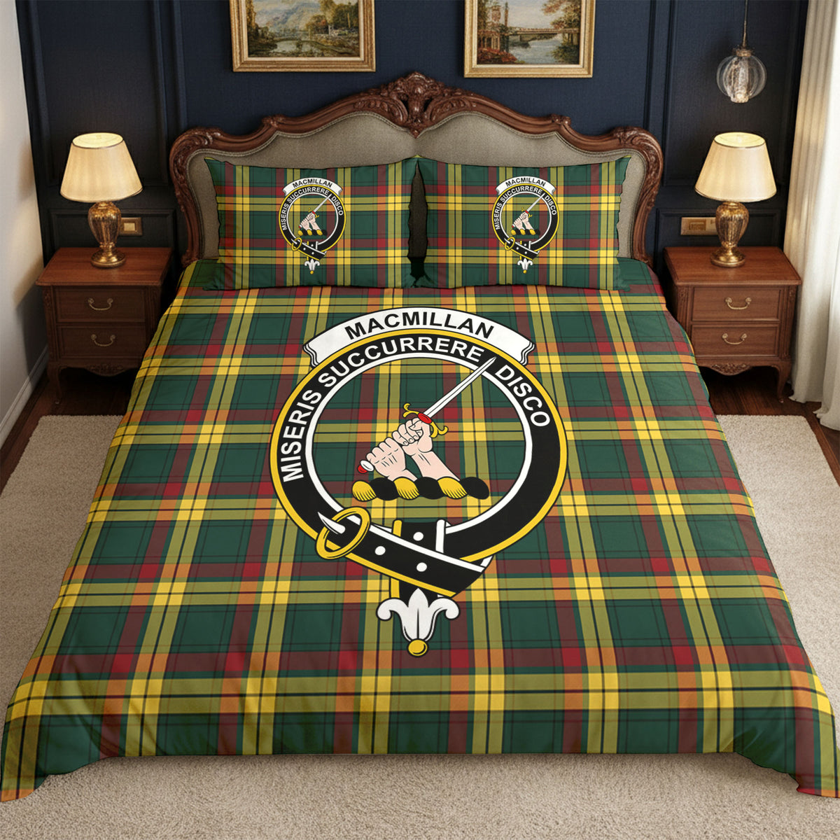 MacMillan Old Modern Tartan Crest Bedding Set