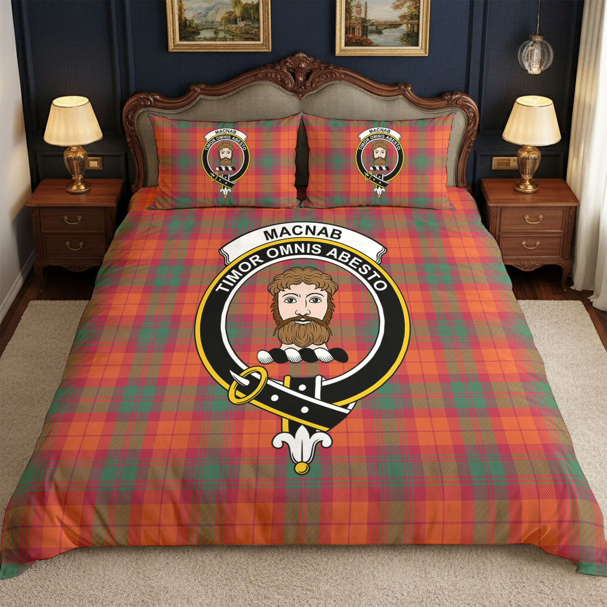 MacNab Ancient Tartan Crest Bedding Set