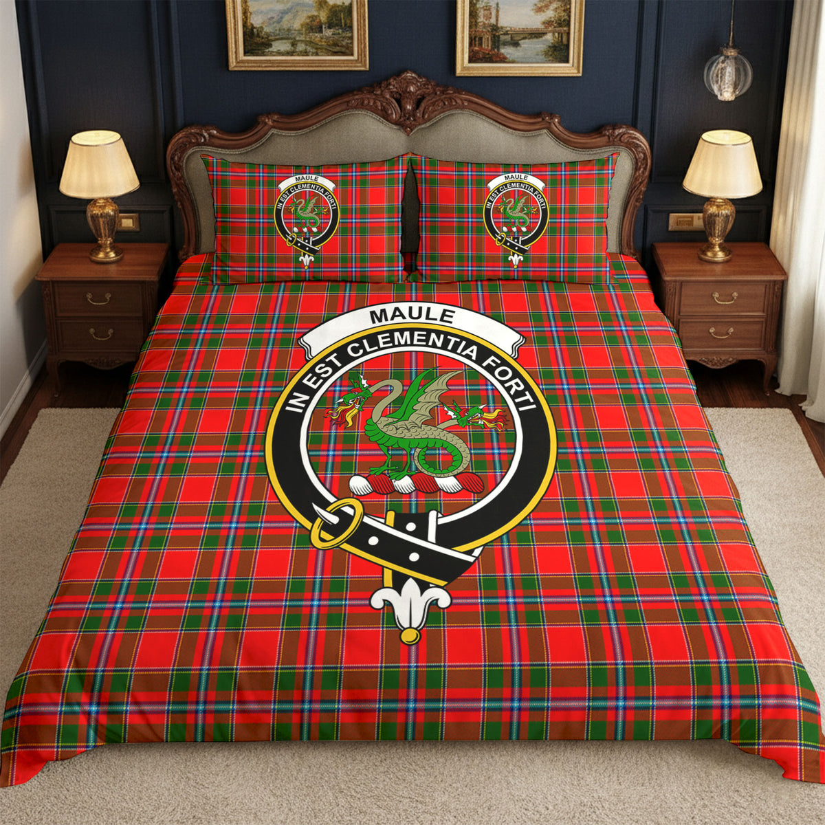 Maule Tartan Crest Bedding Set