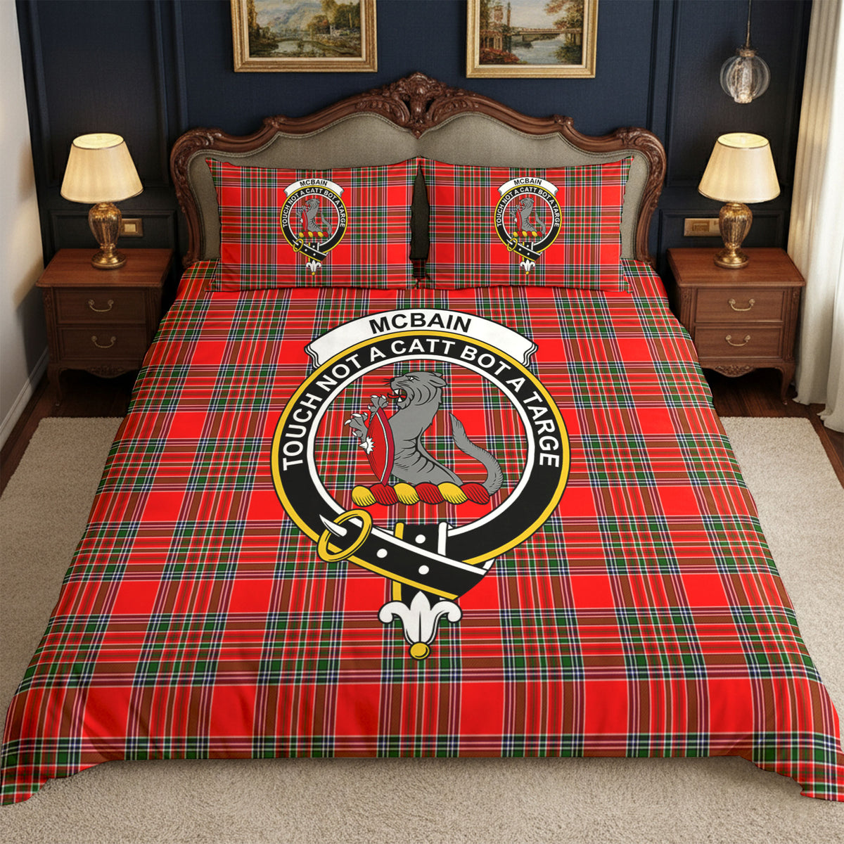 McBain Tartan Crest Bedding Set