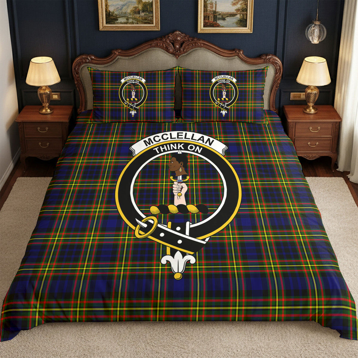 McClellan Modern Tartan Crest Bedding Set