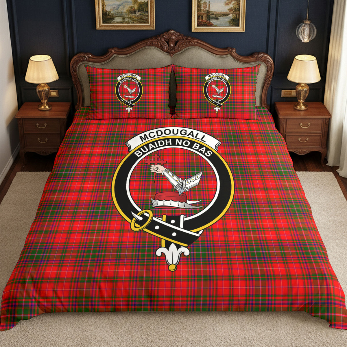 McDougall Modern Tartan Crest Bedding Set