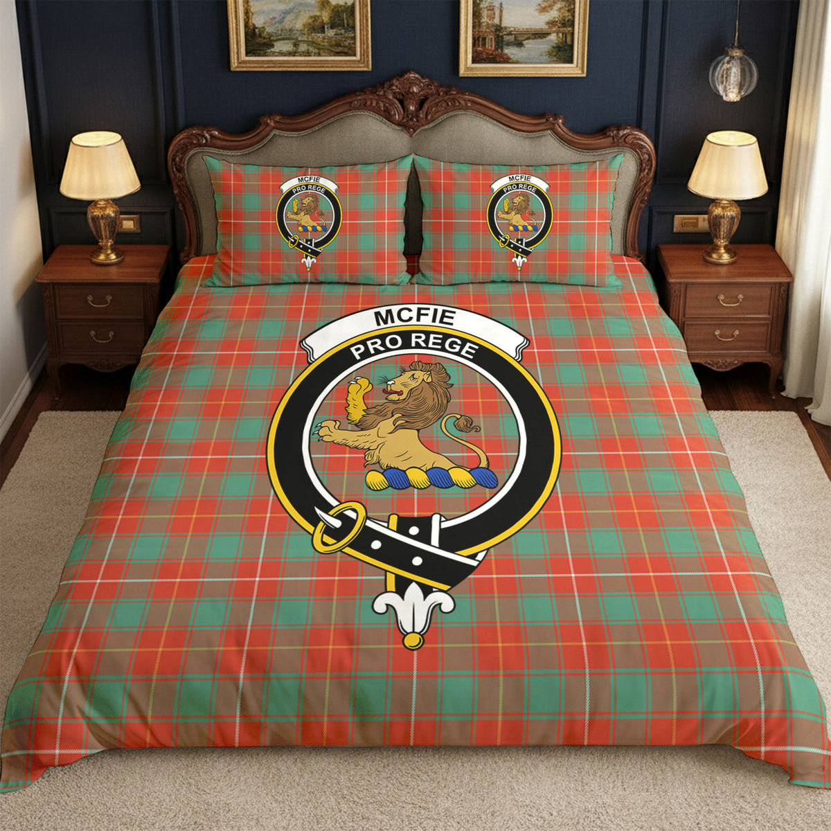 McFie Ancient Tartan Crest Bedding Set