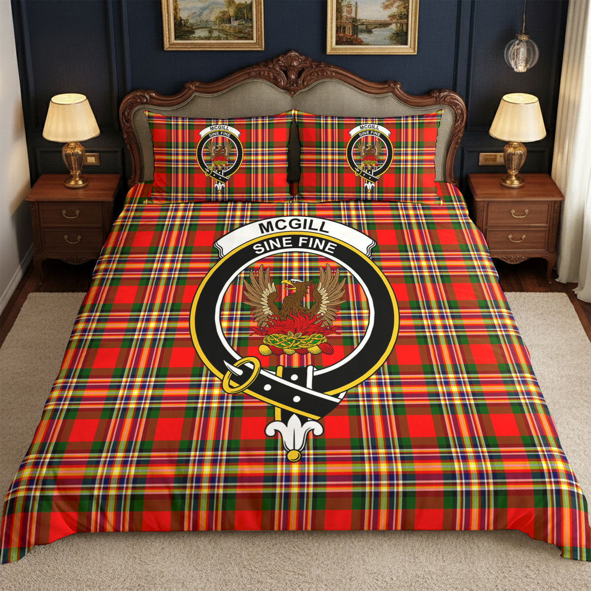 McGill Modern Tartan Crest Bedding Set