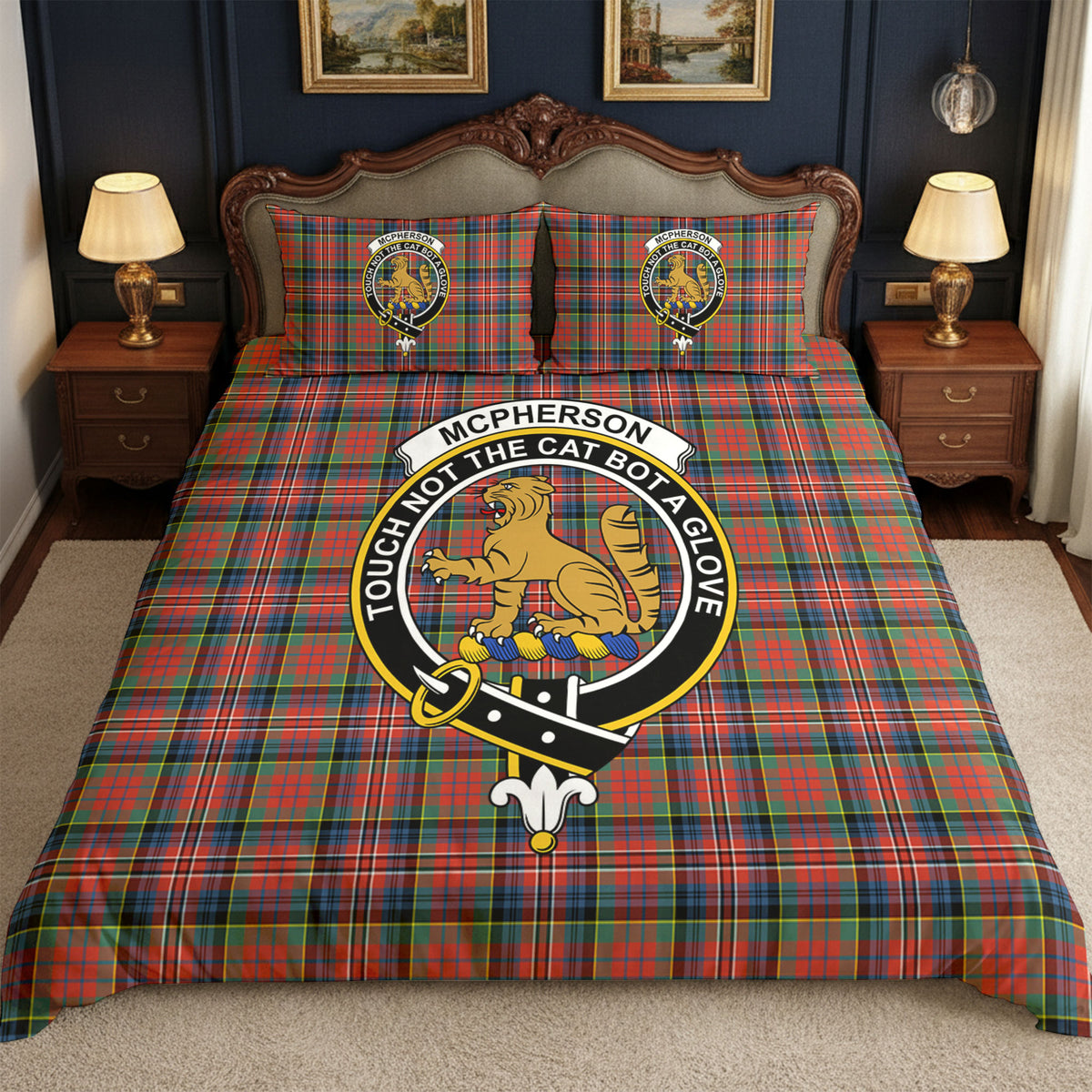 McPherson Ancient Tartan Crest Bedding Set