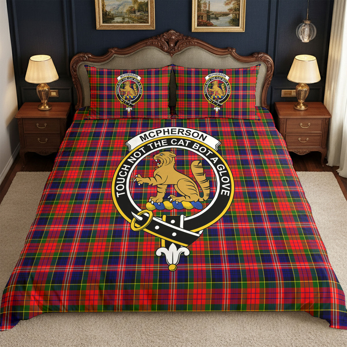 McPherson Modern Tartan Crest Bedding Set