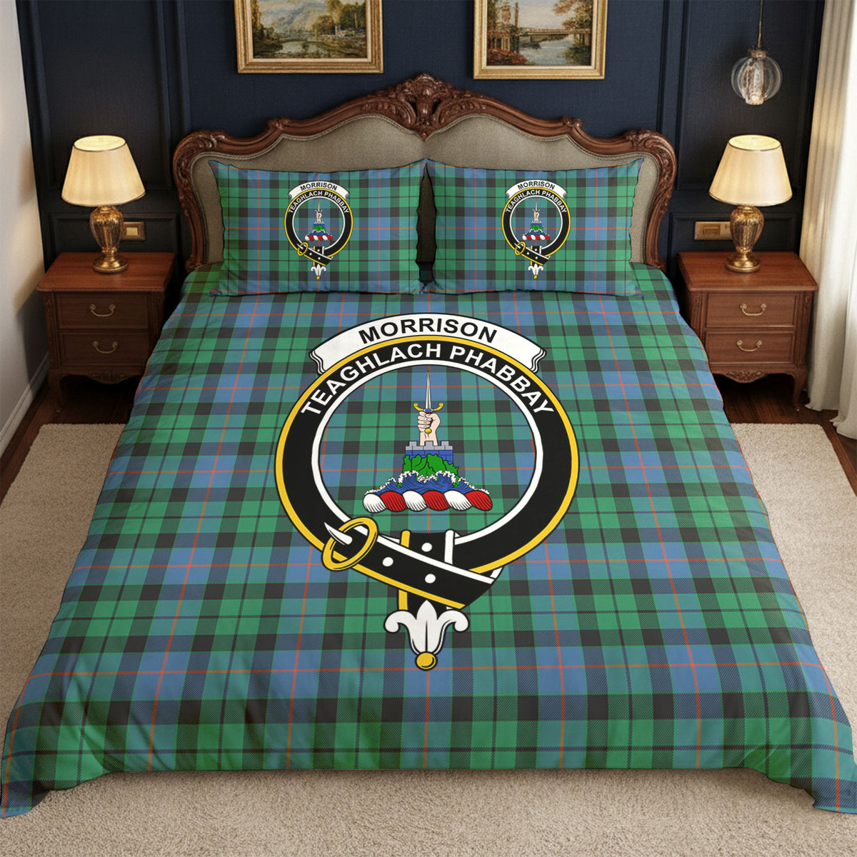 Morrison Ancient Tartan Crest Bedding Set