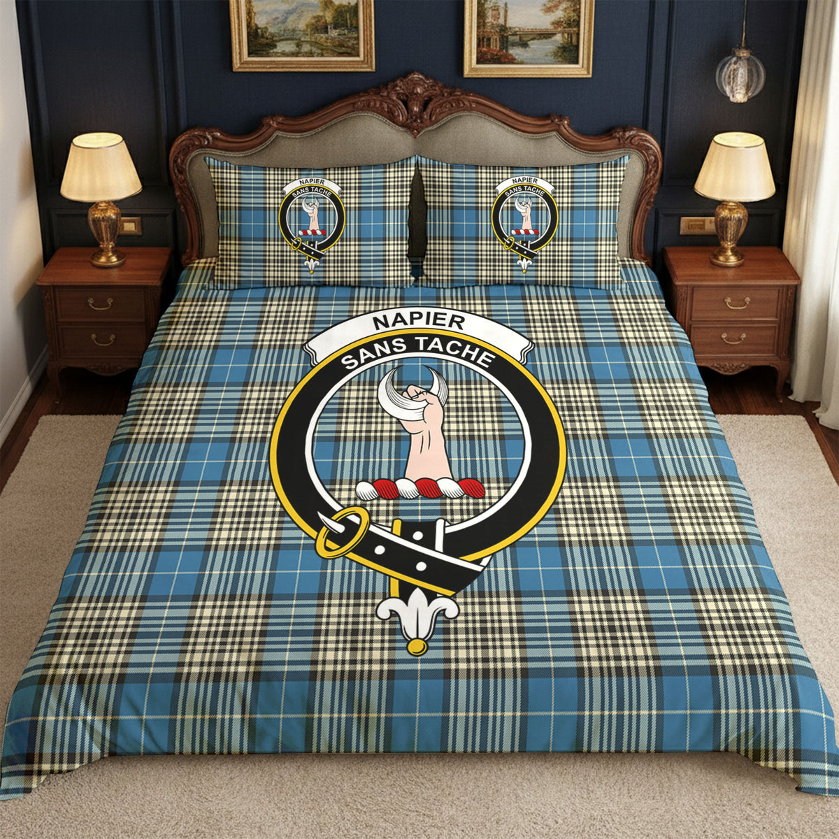 Napier Ancient Tartan Crest Bedding Set