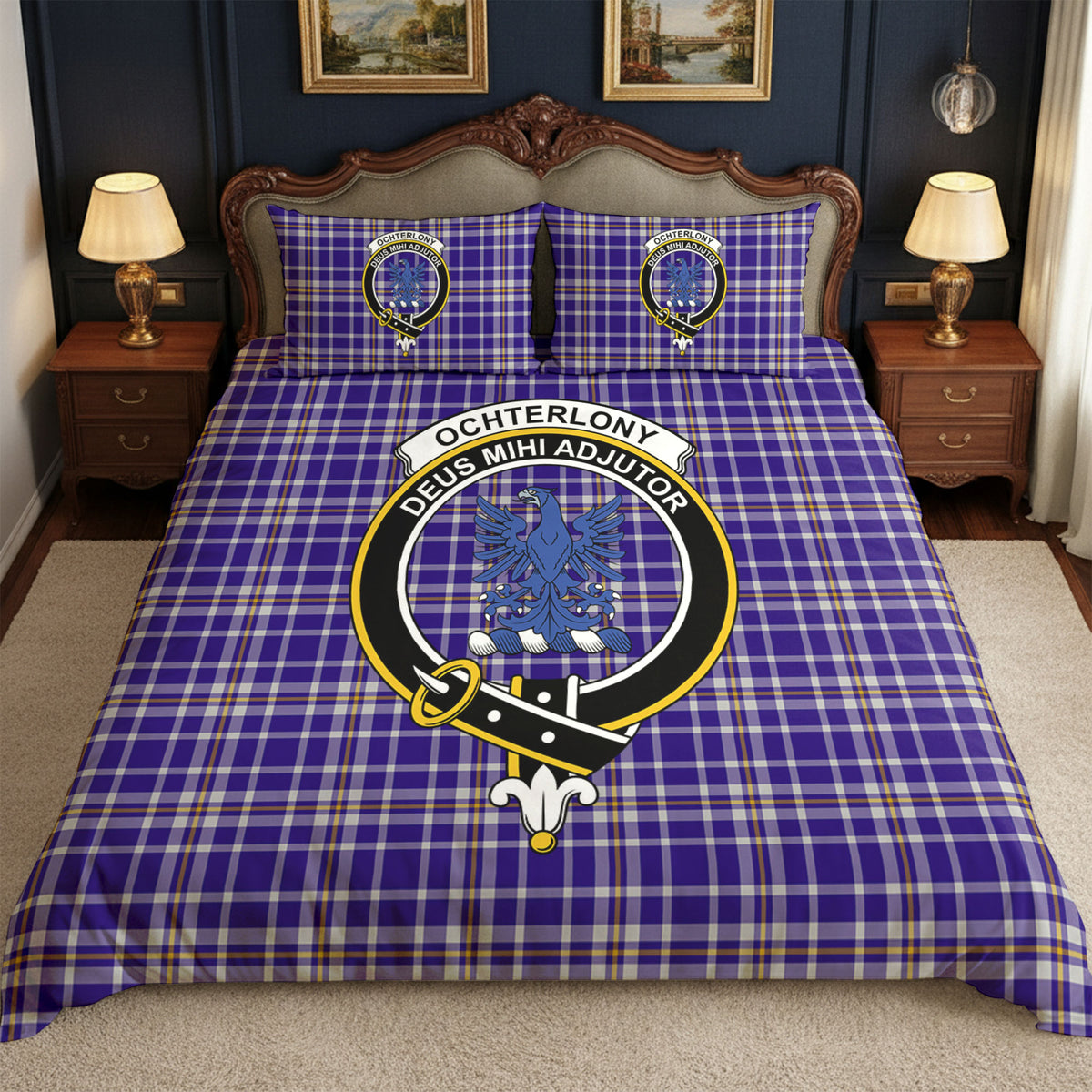 Ochterlony Tartan Crest Bedding Set