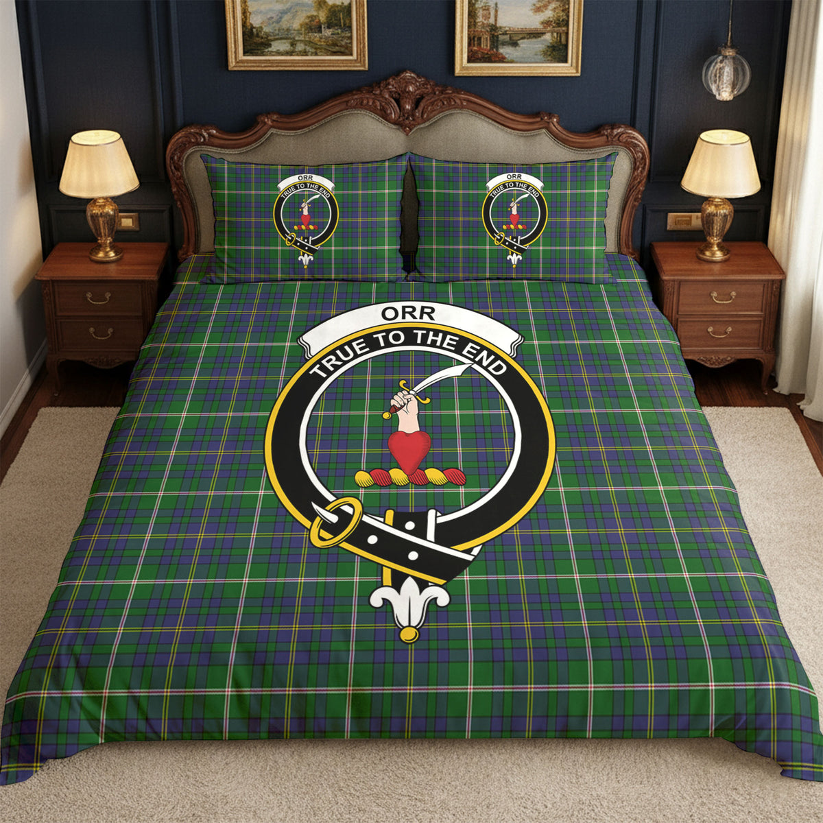 Orr Tartan Crest Bedding Set
