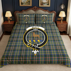 Scott Green Modern Tartan Crest Bedding Set